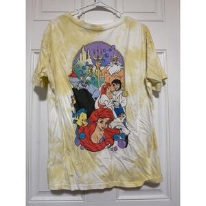 Juniors Size Medium Little Mermaid Disney Tye Dye Graphic Tee Size Medium